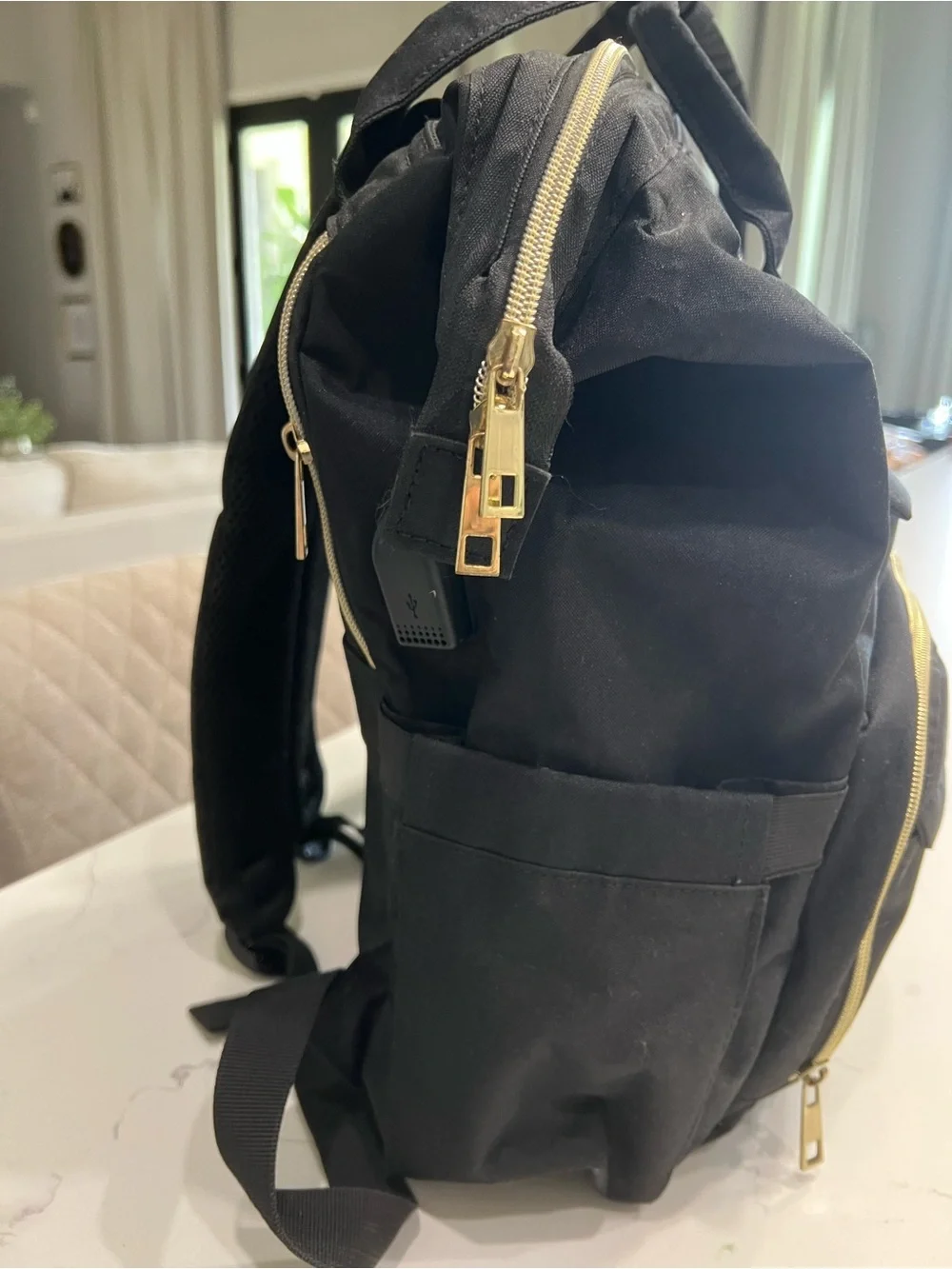 Lovevook Backpack Tote with Gold Accents